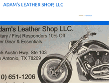 Tablet Screenshot of adamsleathershop.com